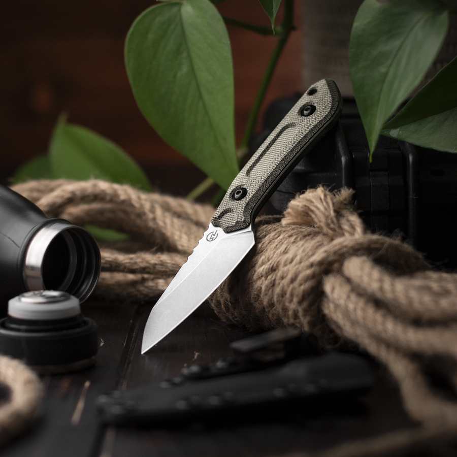 Schwarz Knives Overland Sport | Stonewash / Green Micarta | SKOS.3